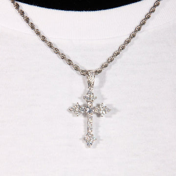 18k Gold  Micro-inlay Aaa Cz Cross Pendant ZUU KING
